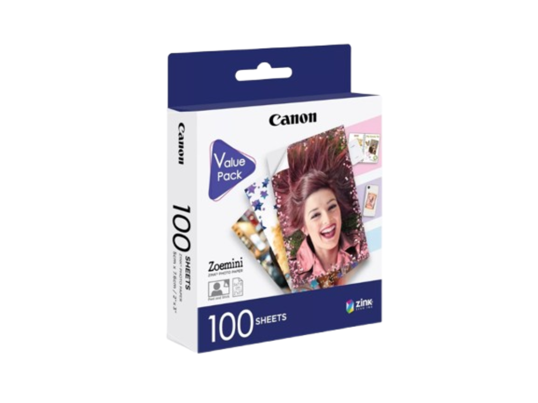 Canon ZINK 5x7.6 cm Photo Paper (100 Sheets) for Zeomini Printer Canon ZINK 5x7.6 cm Photo Paper (100 Sheets) for Zeomini Printer